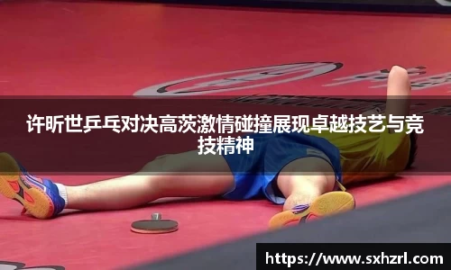 许昕世乒乓对决高茨激情碰撞展现卓越技艺与竞技精神